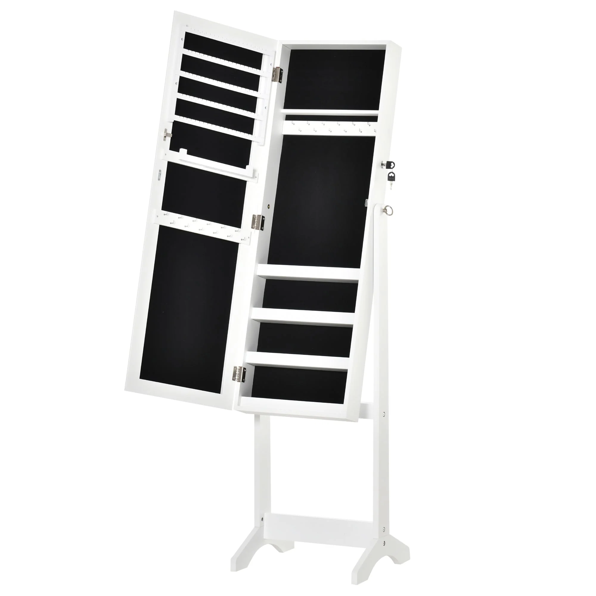 Homcom Jewellery Cabinet with Full-Length Mirror - Image 2