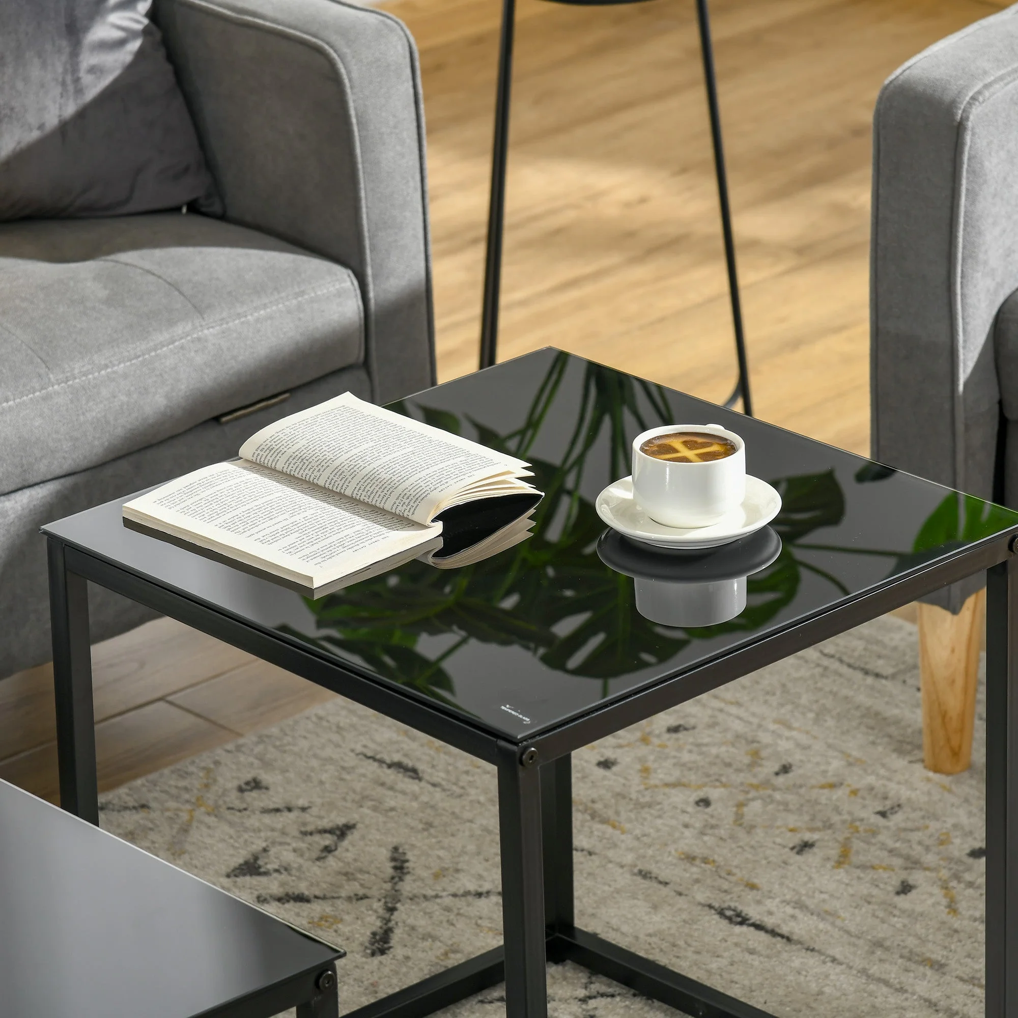 Homcom Nest of 2 Side Tables - Image 8