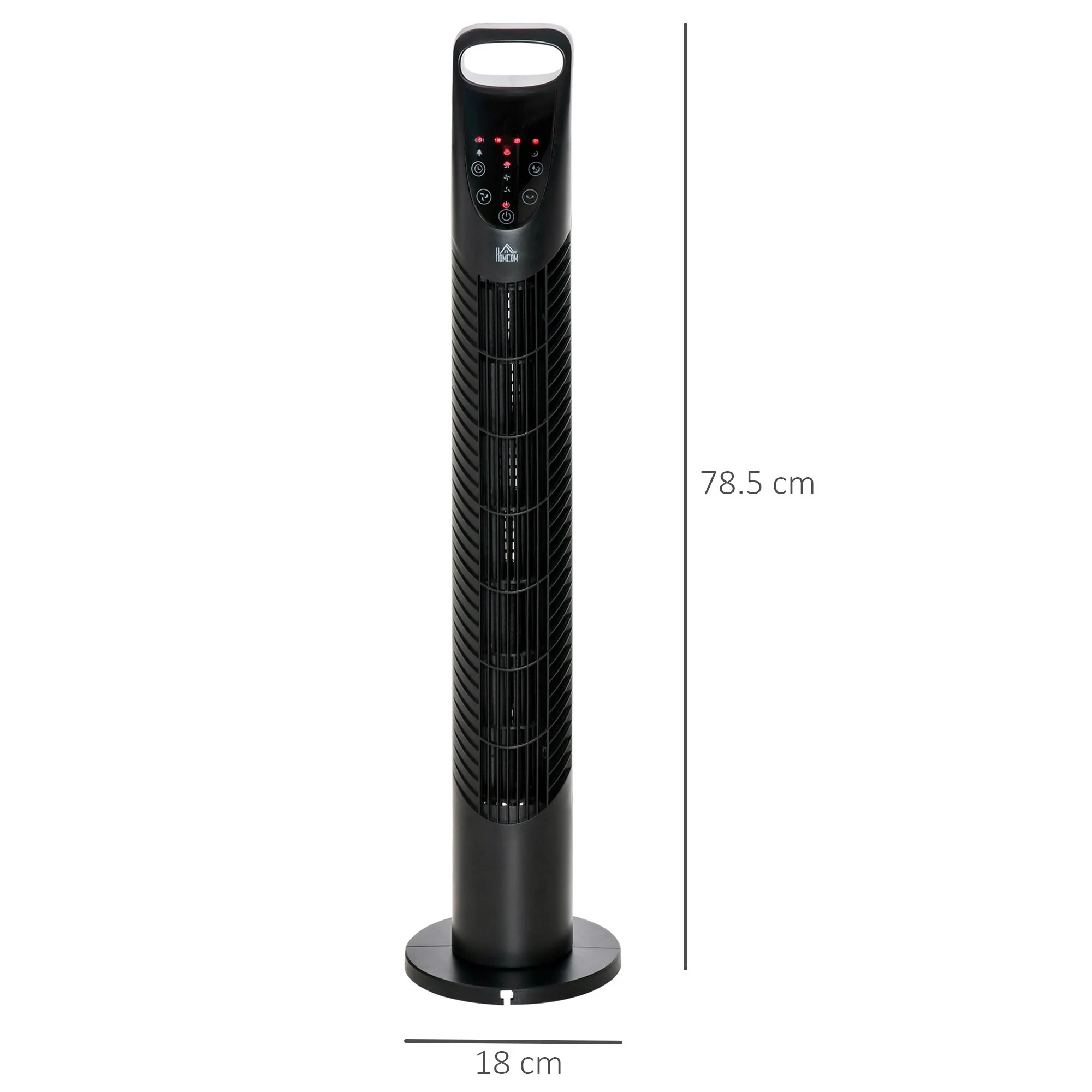 Homcom Oscillating Tower Fan with Remote Control - Image 3