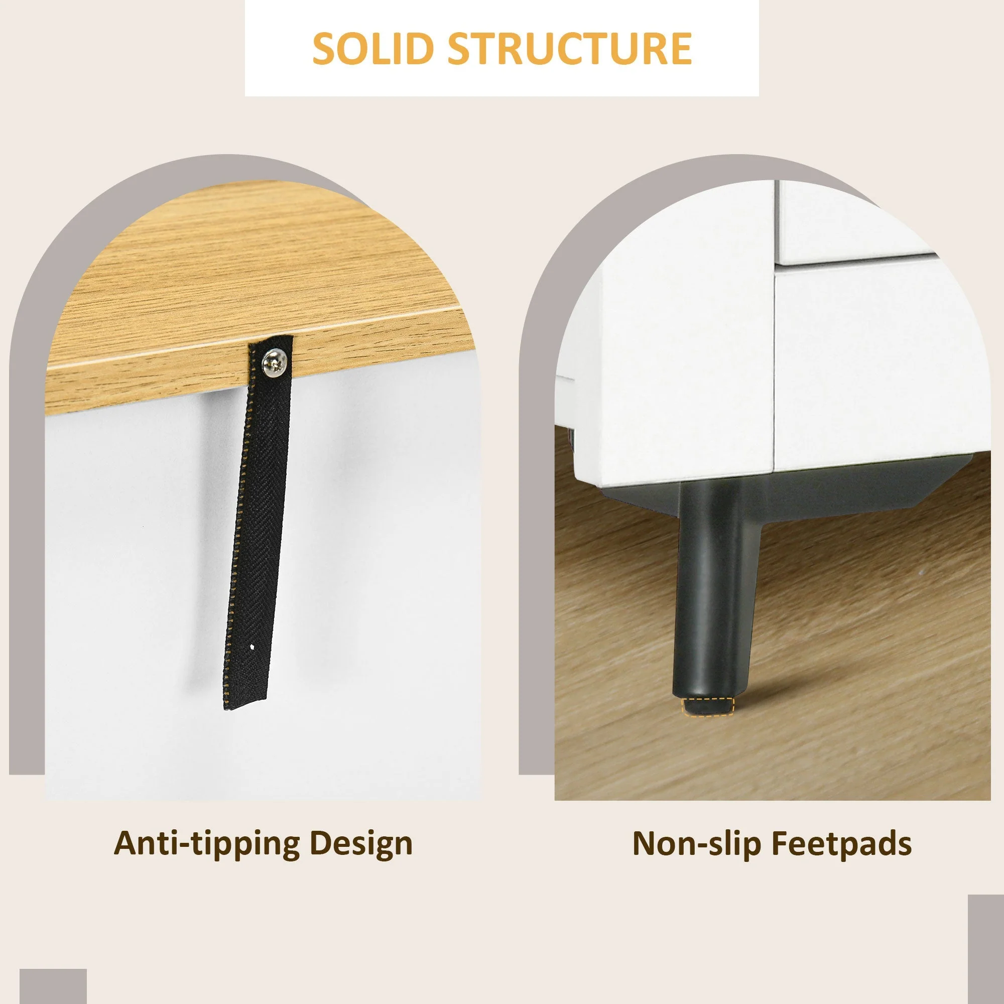 Homcom Sideboard Storage Cabinet - Image 6