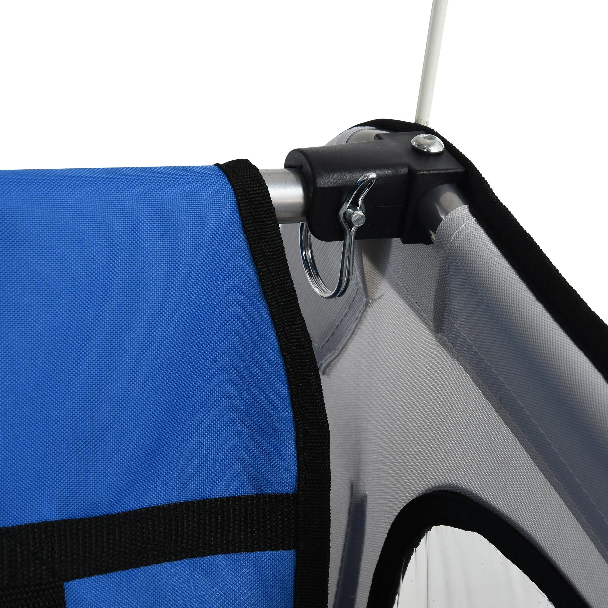 Homcom Trailer for Kids Steel Frame Children's 2-Seater Bicycle Trailer Blue - Image 9
