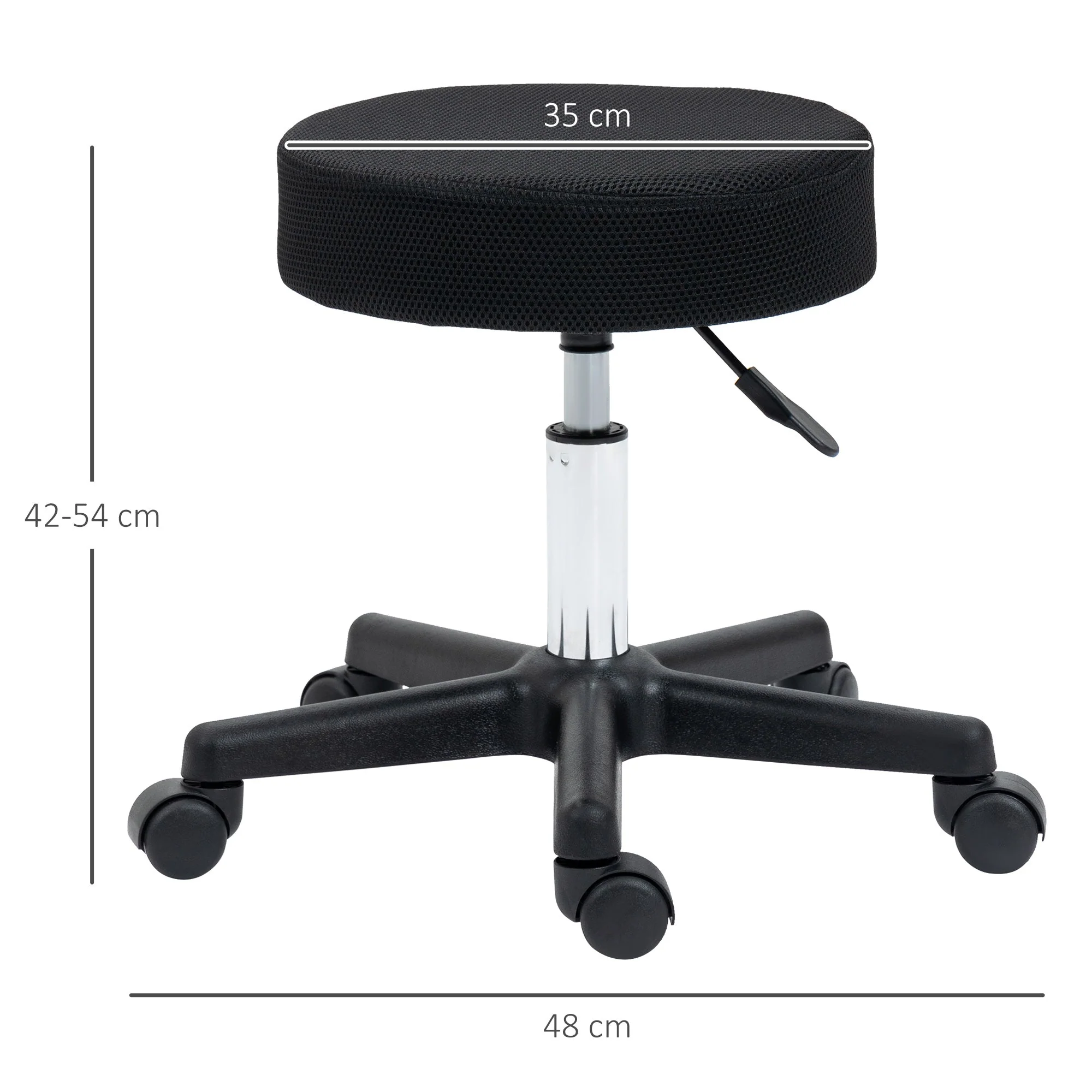 Hydraulic Swivel Salon Spa Stool Height Adjustable Facial Massage Tattoo with 3 Changeable Seat Covers - Image 3