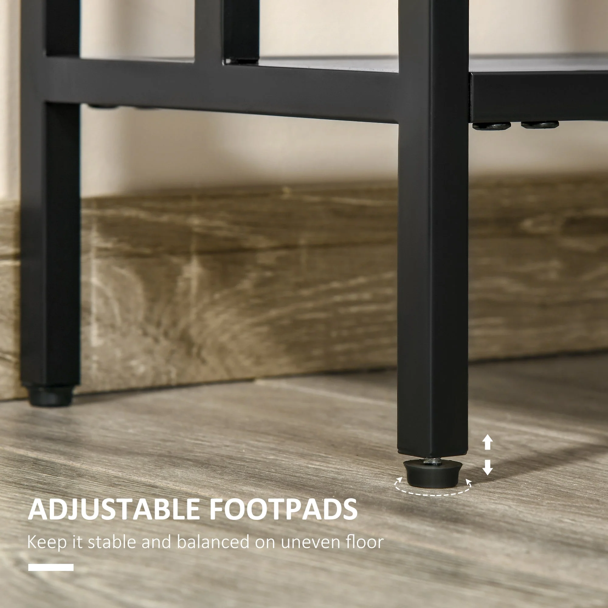 Industrial Console Table with Storage Shelf - Image 7