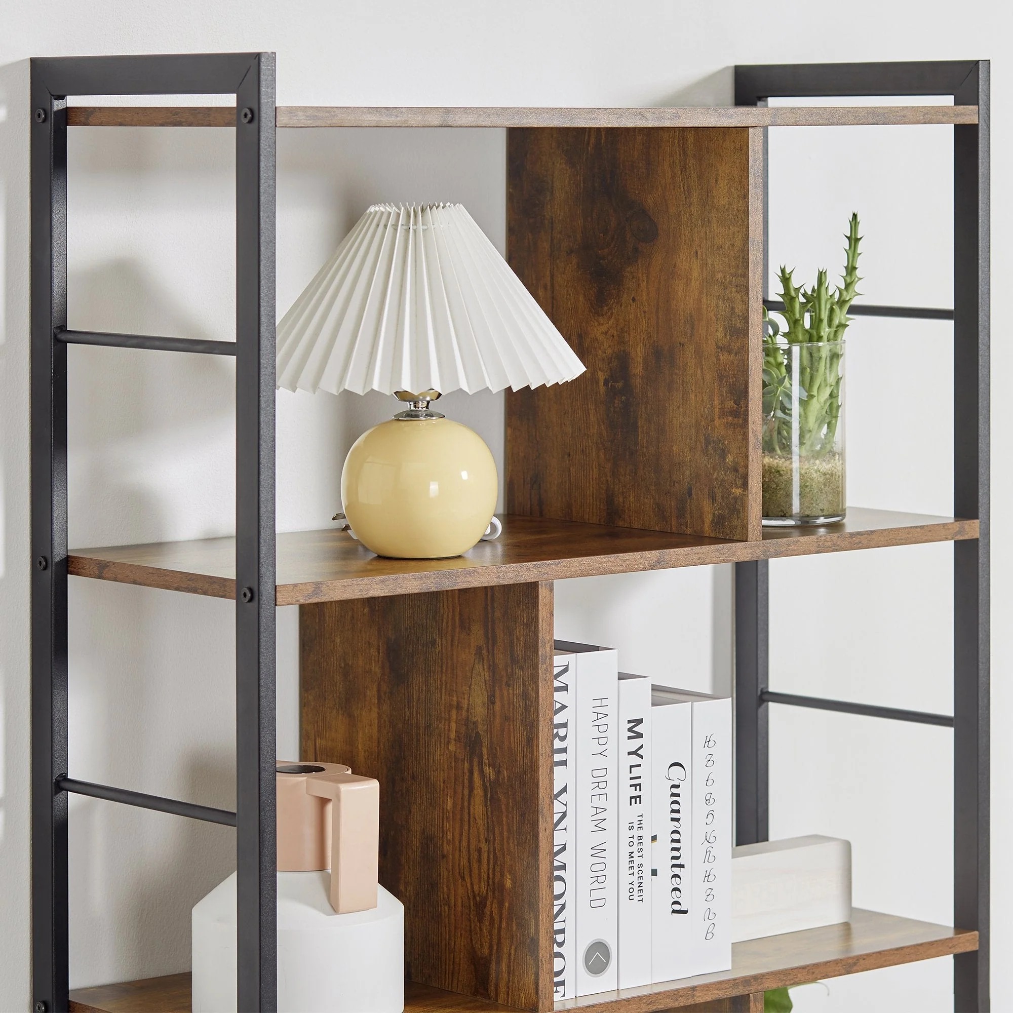 Industrial-Style Four-Tier Shelving Unit - Image 8