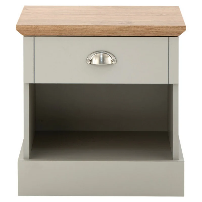 Kendal Bedside Table Grey 1 Shelf 1 Drawer - Image 11