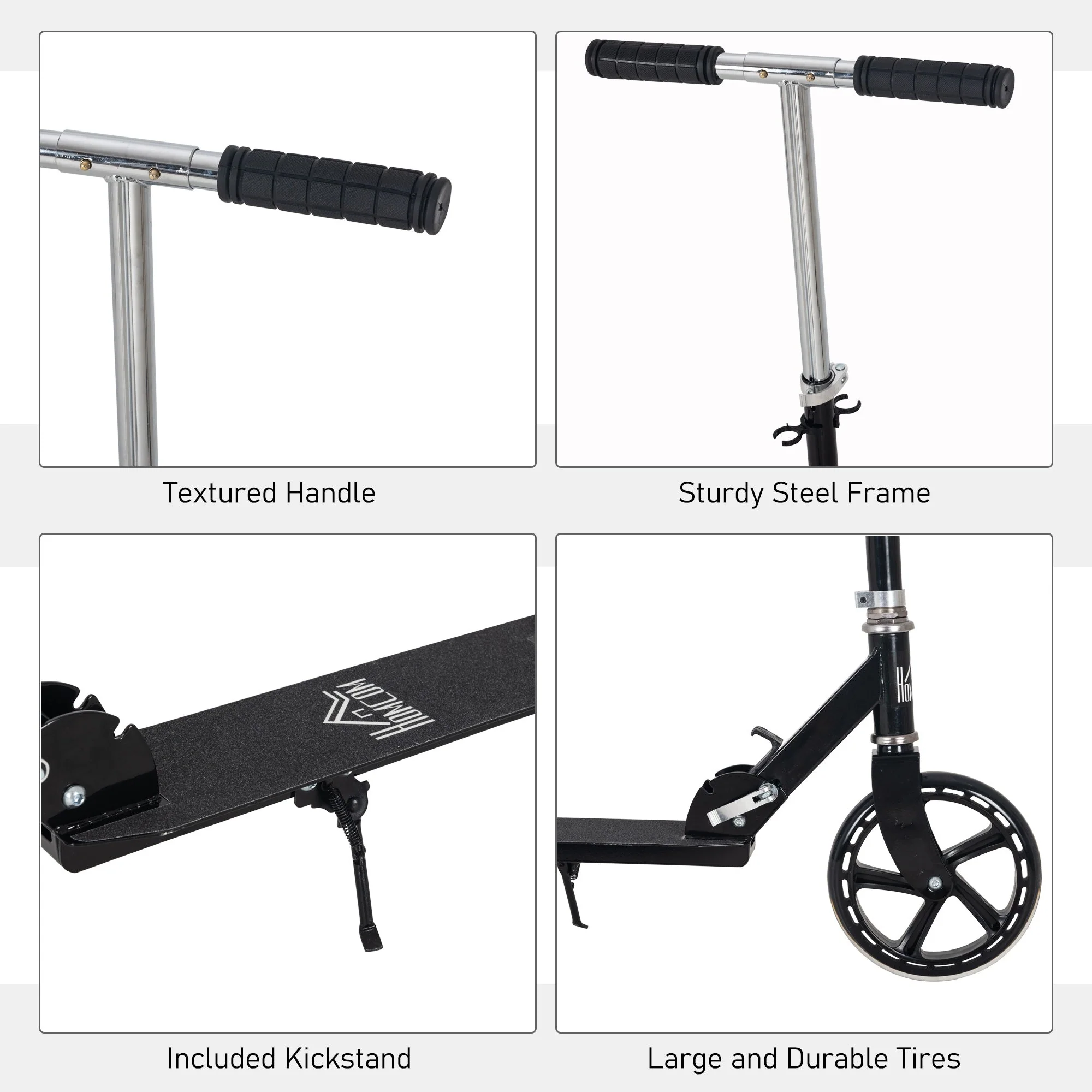 Kids Scooter Teenager Kick Scooter Foldable 4 Levels Adjustable Height with Rear Fender Brake for 7-14 Years - Image 5