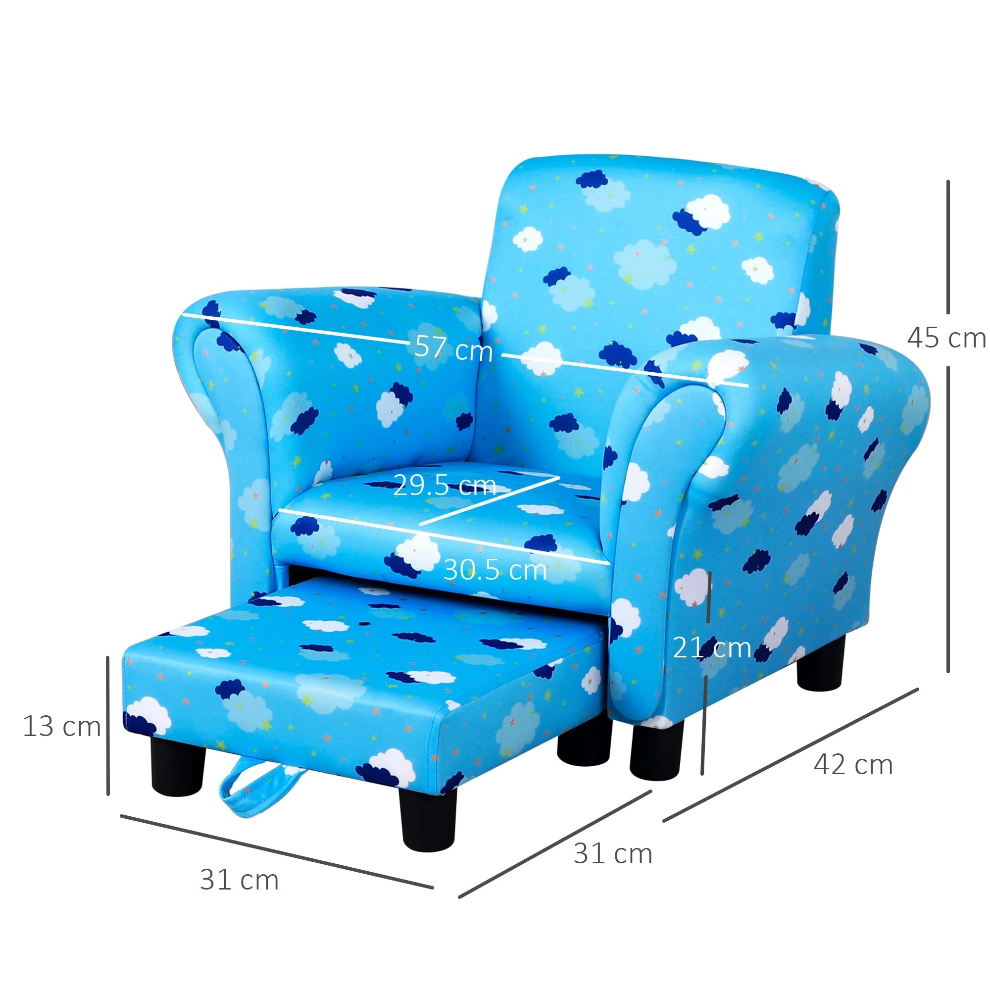 Kids Star and Cloud Armchair - Image 3