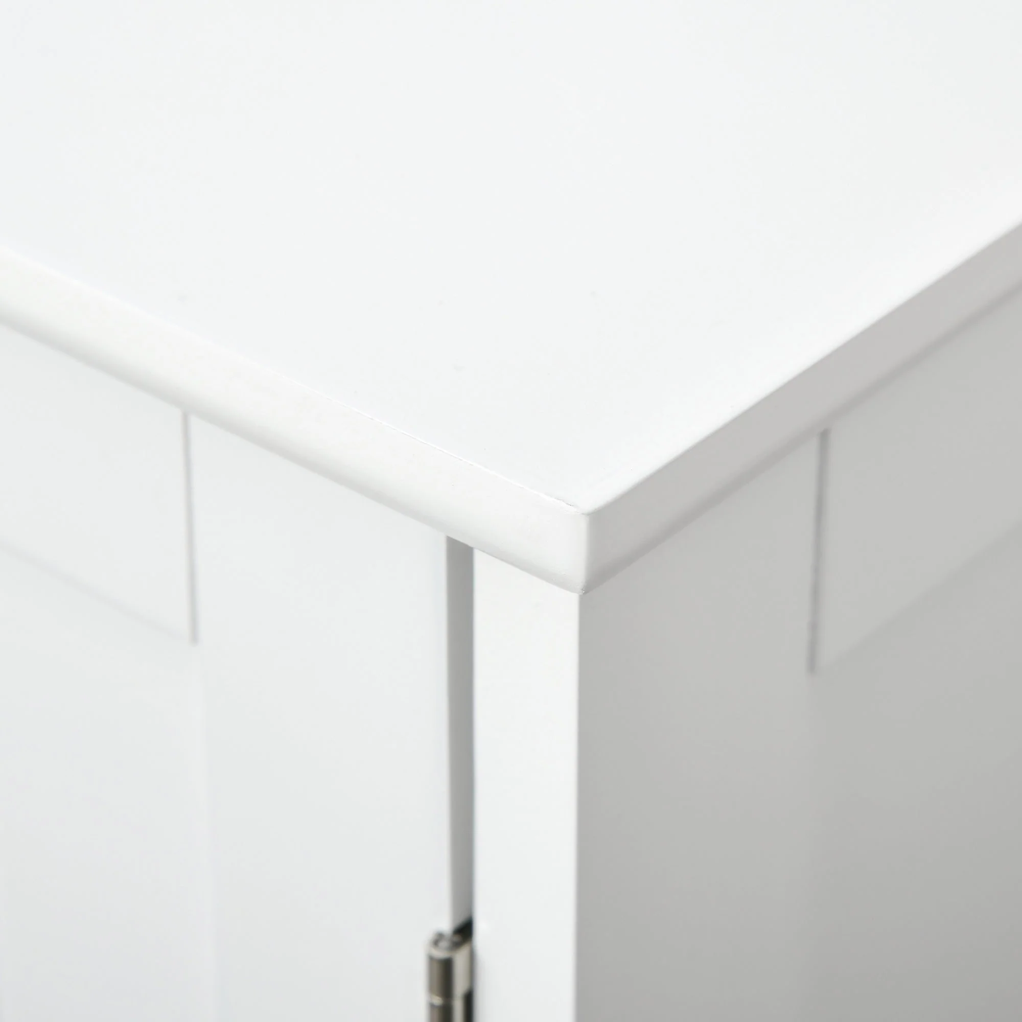 kleankin 60x60cm Under-Sink Storage Cabinet w/ Adjustable Shelf Handles Drain Hole Bathroom Cabinet Space Saver Organizer White - Image 8