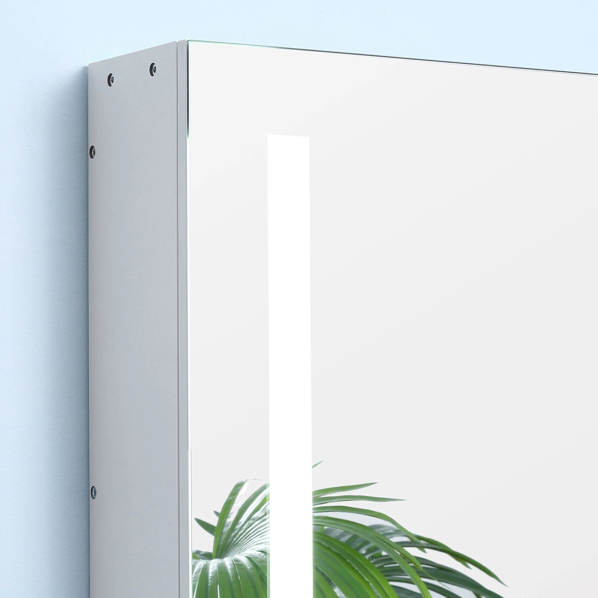kleankin Illuminated Bathroom Mirror Cabinet 650 x 700Hmm LED Bathroom Mirror with Lights Touch Switch - Image 9
