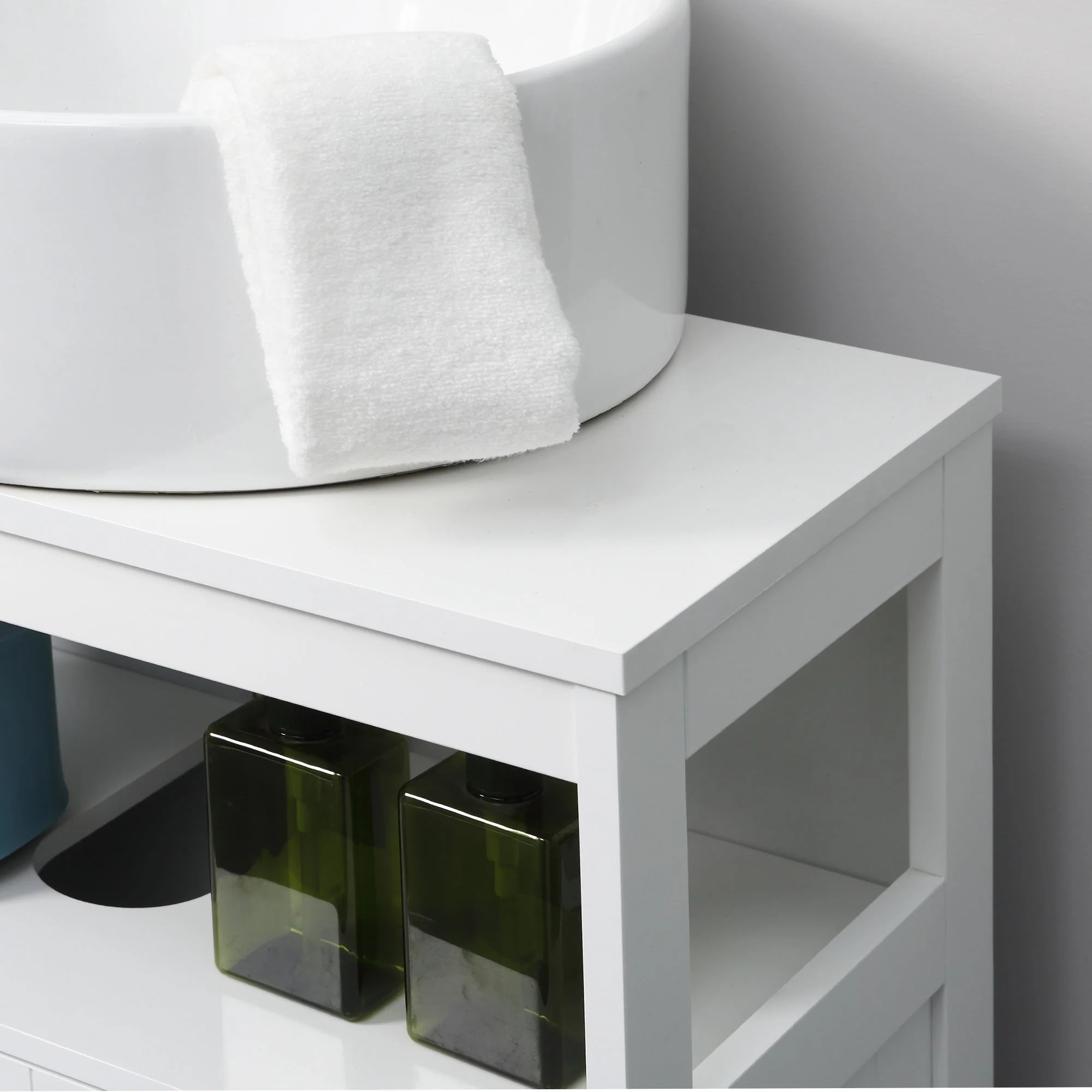 kleankin Pedestal Under Sink Cabinet with Double Doors - Image 8