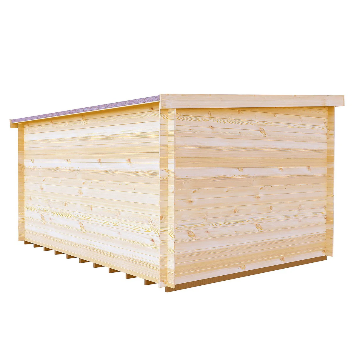 Shire Emneth 12' 9" x 9' 9" Pent Log Cabin - Premium 19mm Cladding Log Clad - Image 12