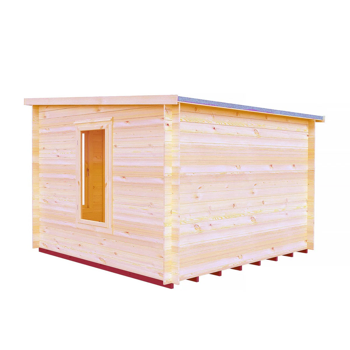 Shire Emneth 9' 9" x 9' 9" Pent Log Cabin - Premium 19mm Cladding Log Clad - Image 11