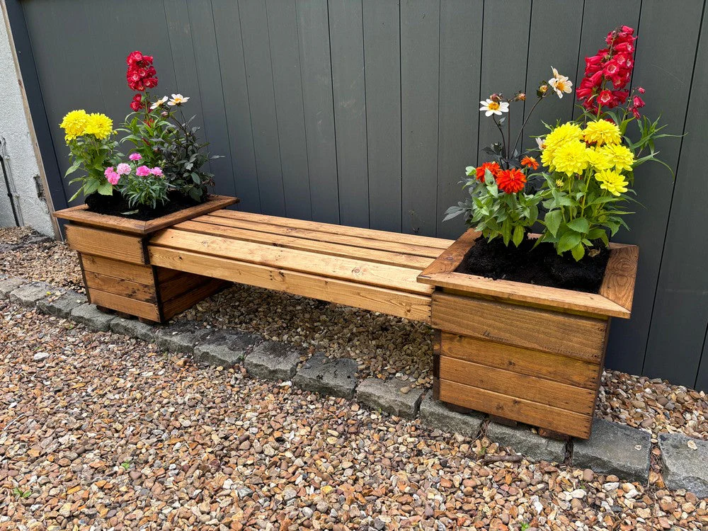 Knights Garden Planter Bench by Charles Taylor - 2 Seats - Image 2
