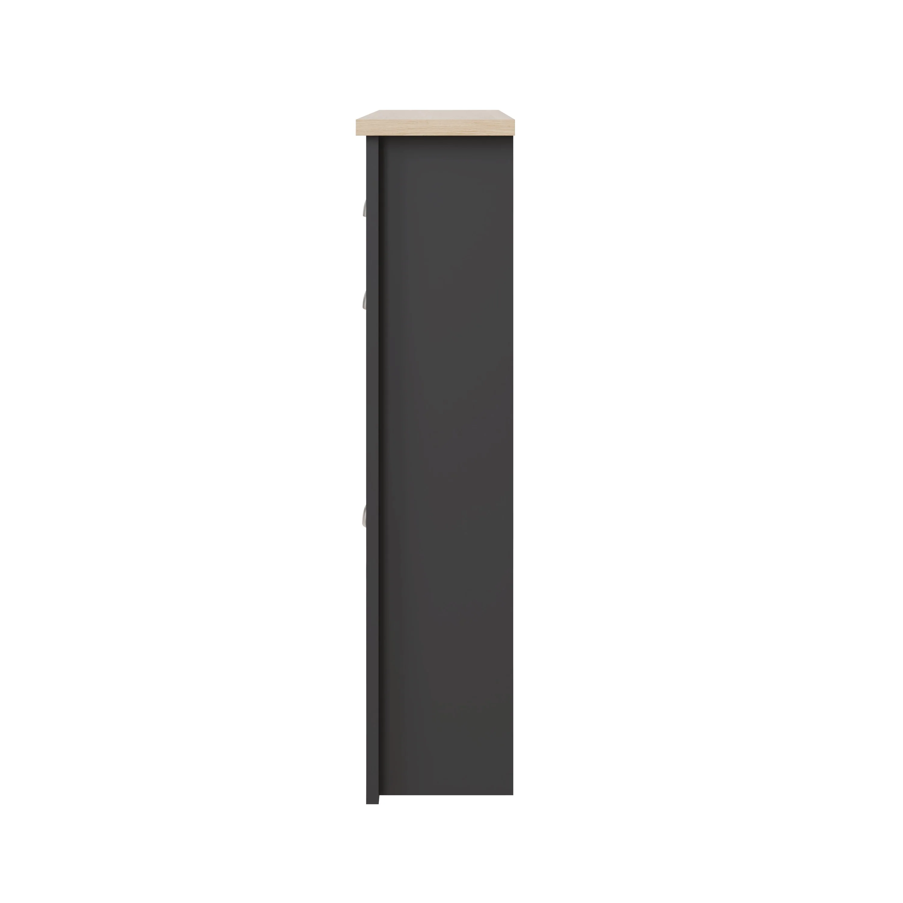 Lancaster Tall Shoe Storage Black 2 Doors 4 Shelves 1 Drawer - Image 4