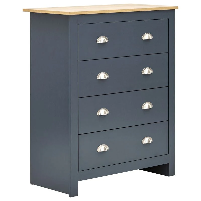 Lancaster 4 Piece Bedroom Furniture Set Blue - Image 3