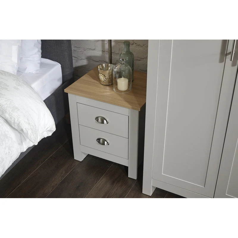 Lancaster 4 Piece Bedroom Furniture Set Grey - Image 9