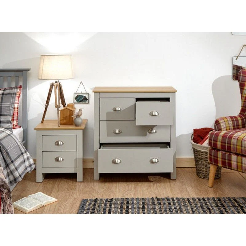 Lancaster Chest of Drawers Grey 4 Drawers - Image 4