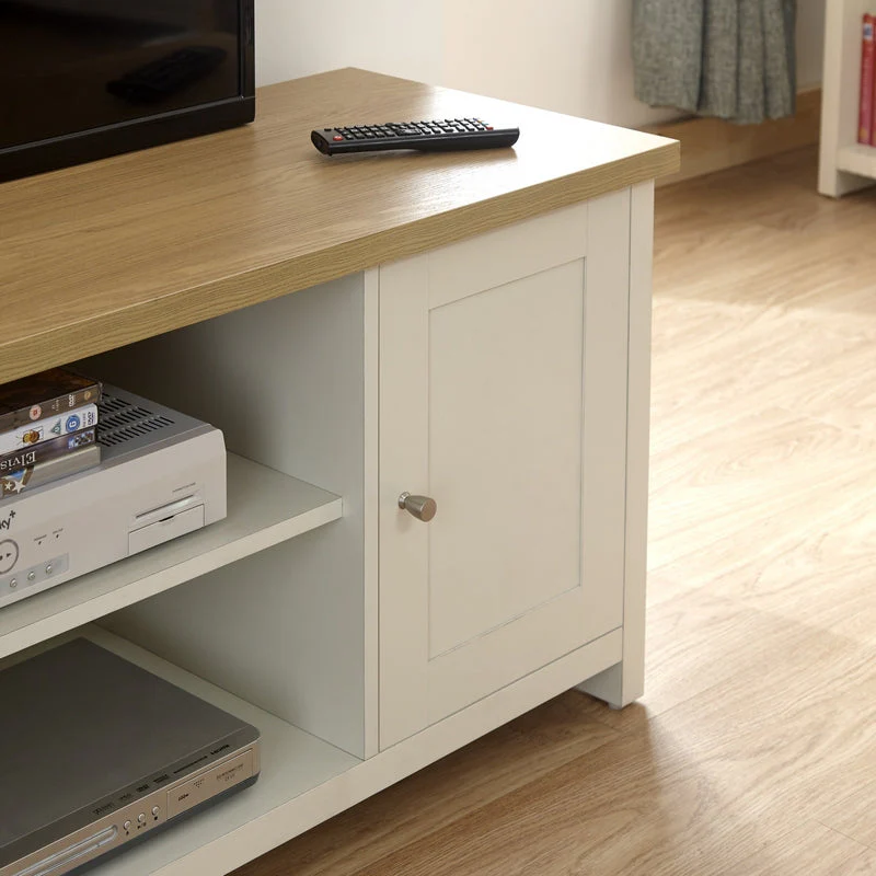 Lancaster TV Unit Cream 2 Shelves 2 Doors - Image 3