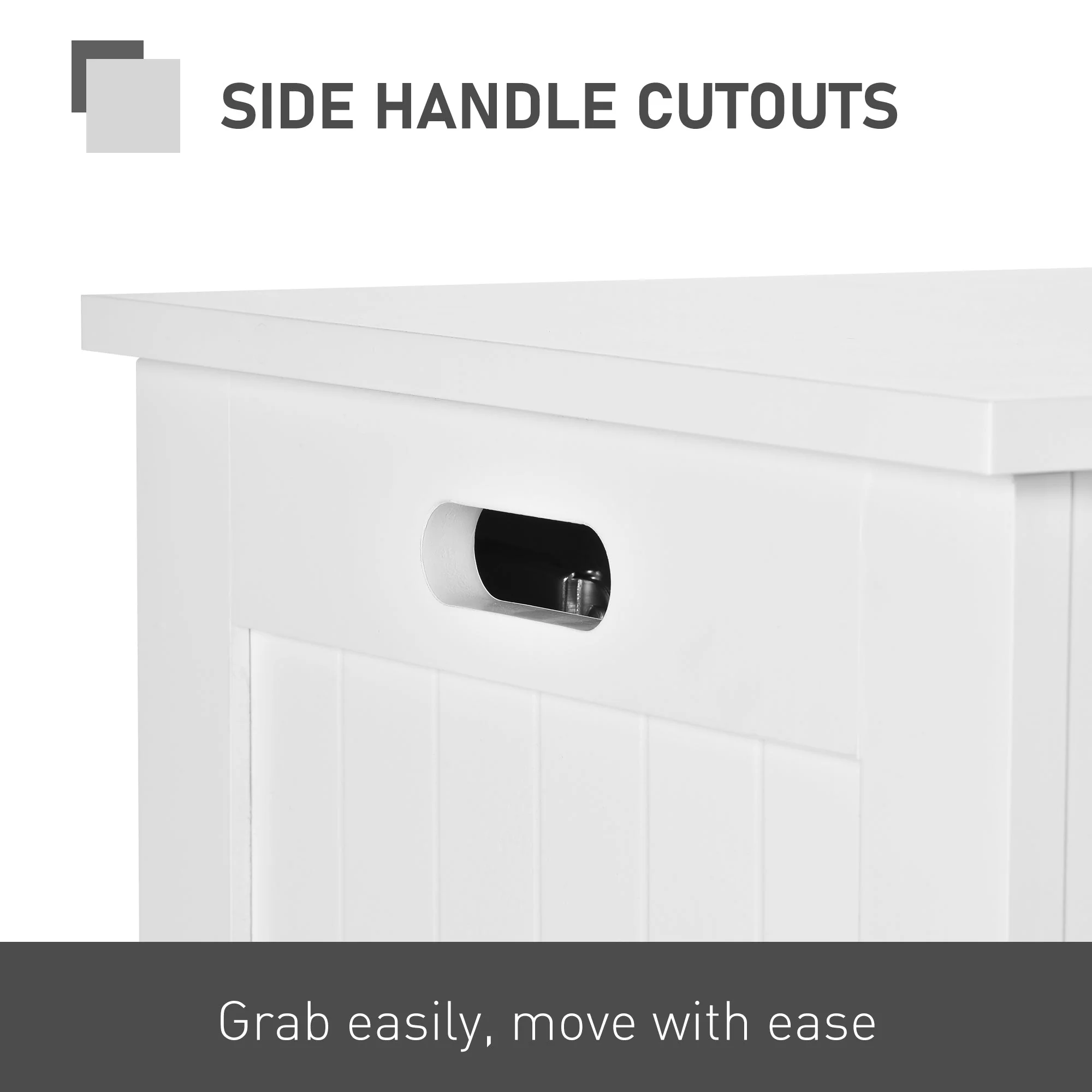 Large Storage Box Toy Chest Cabinet Container Unit Organizer with Lid & Safety Hinges - Image 6