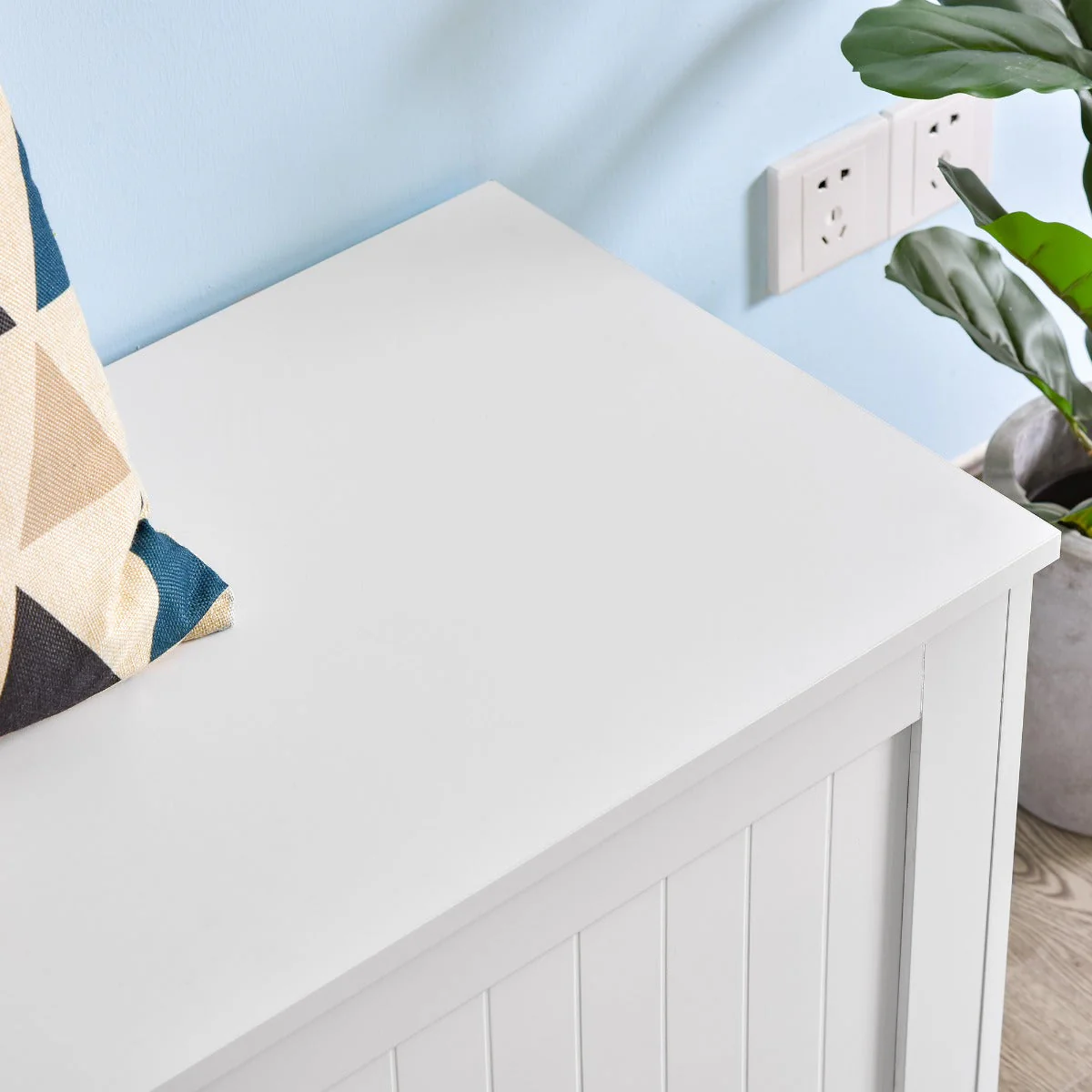 Large Storage Box Toy Chest Cabinet Container Unit Organizer with Lid & Safety Hinges - Image 8
