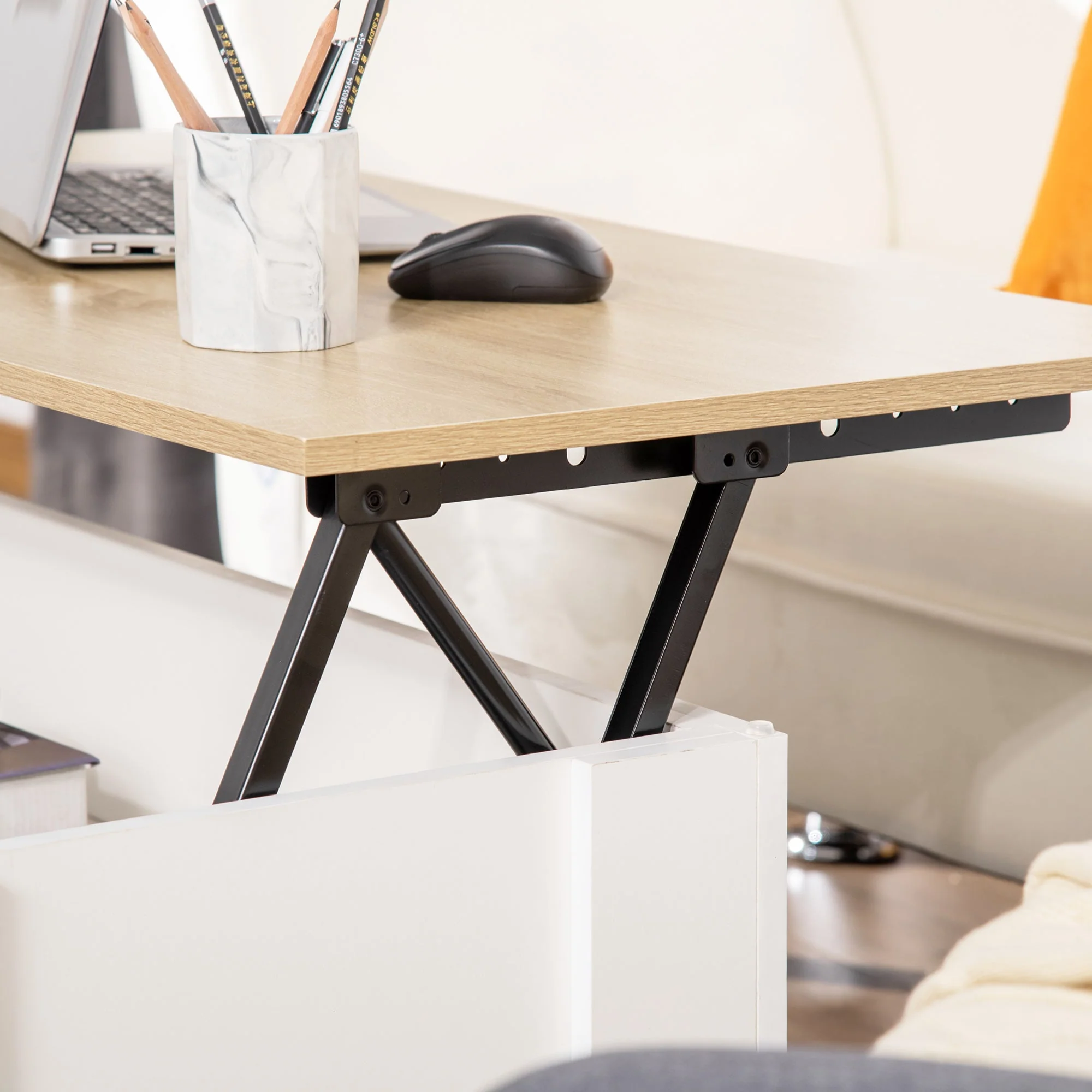 Lift Top Coffee Table with Hidden Storage Compartment - Image 8