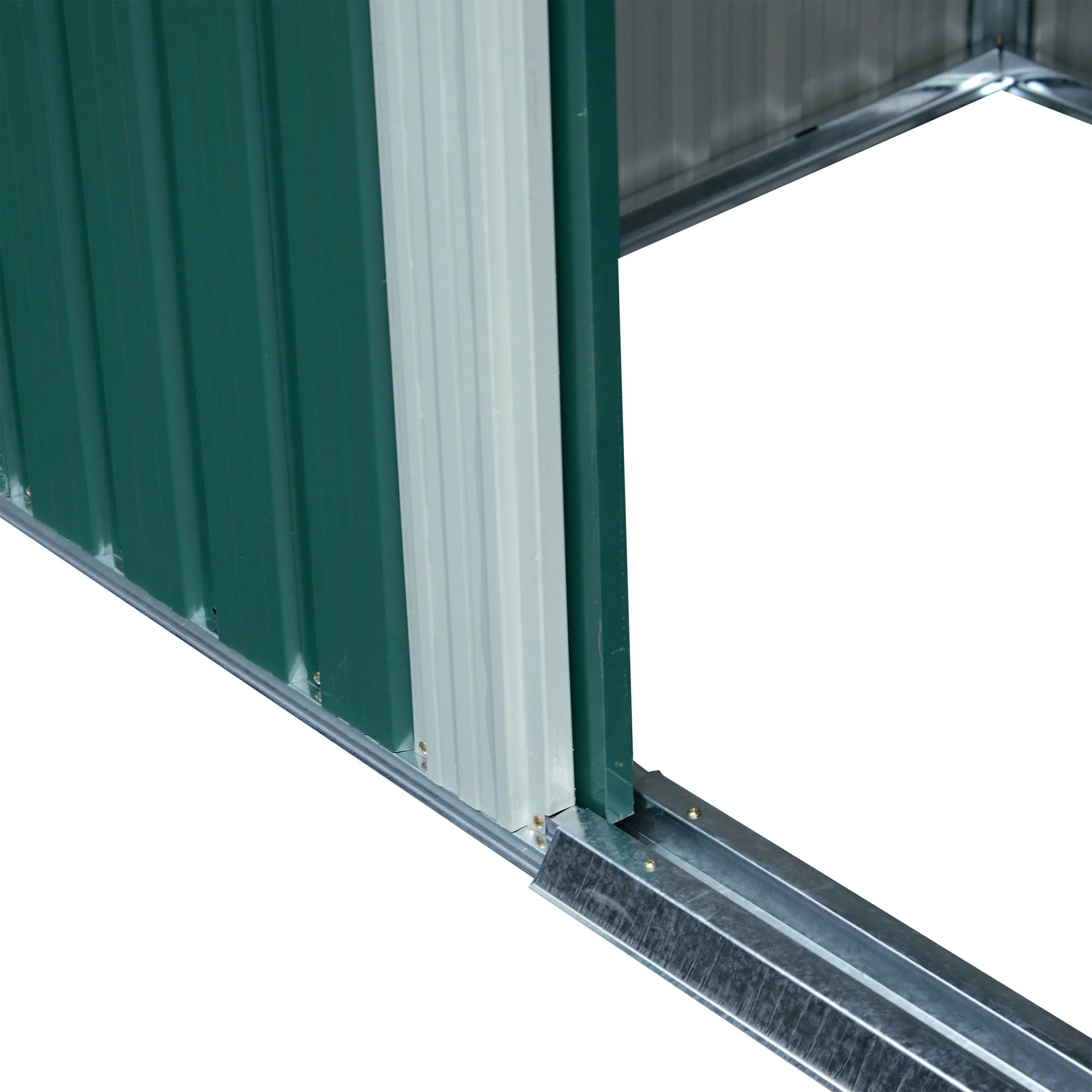 Lightsky 8.5 x 4' Double Door Pent Garden Shed Steel Green by Steadfast - Image 8