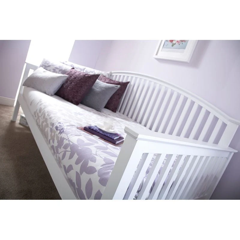 Madrid Single Bed White 3 x 7ft - Image 3