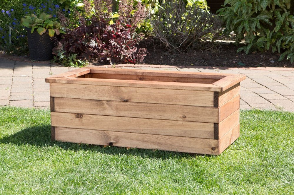 Medium Scandinavian Redwood Garden Planter Trough - Image 2