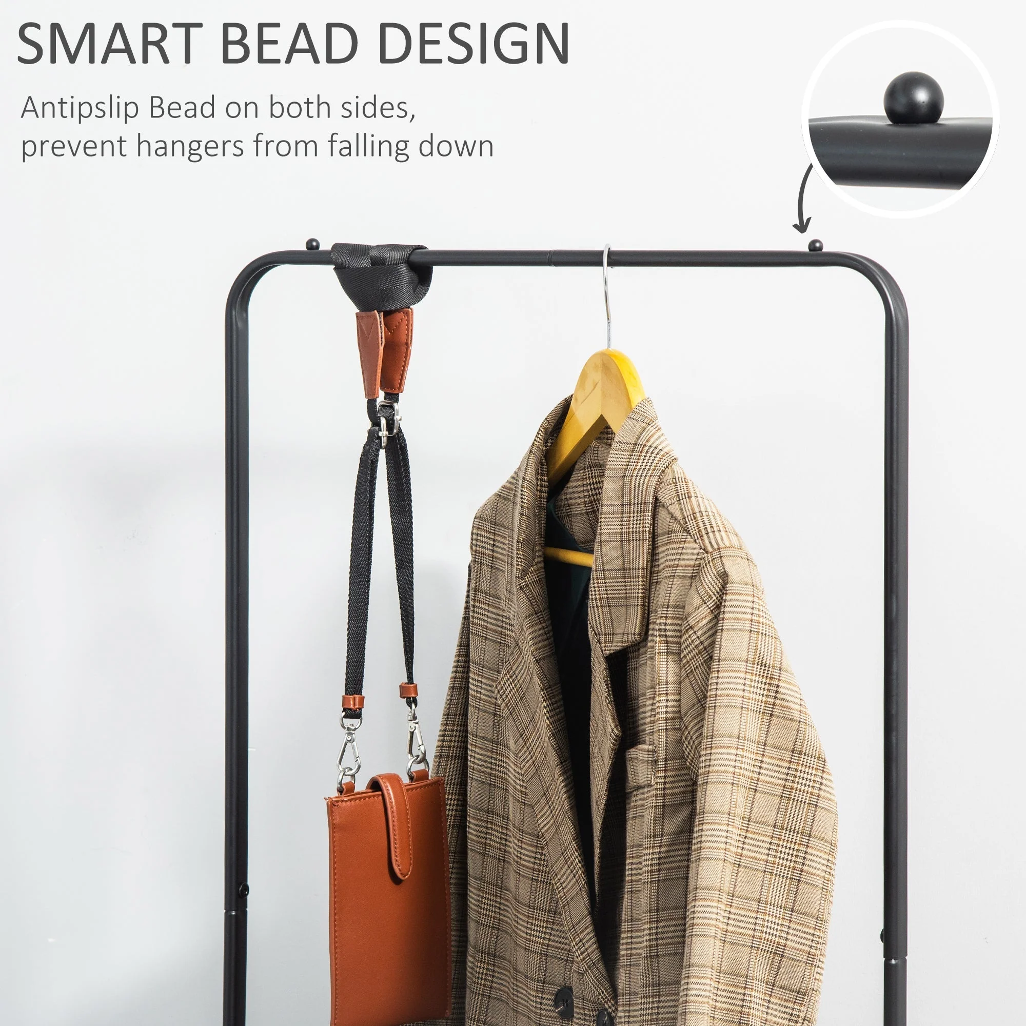 Metal Clothes Rack with Shoe Storage - Image 5