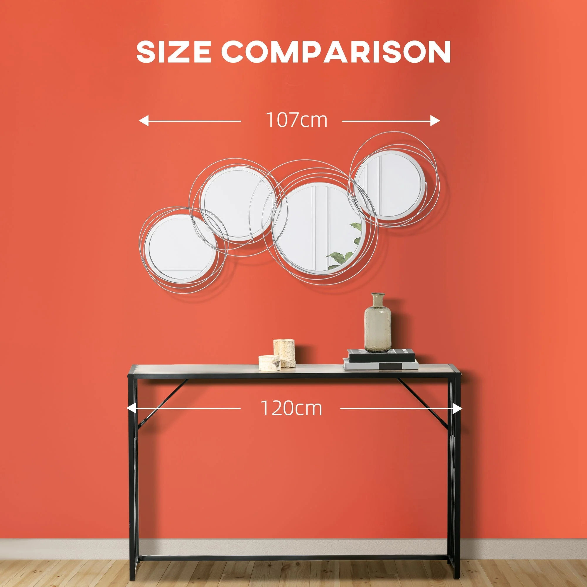 Metal Wall Art Modern Decorative Mirror Decor Hanging Home Wall Sculptures for Living Room Bedroom Dining Room - Image 7