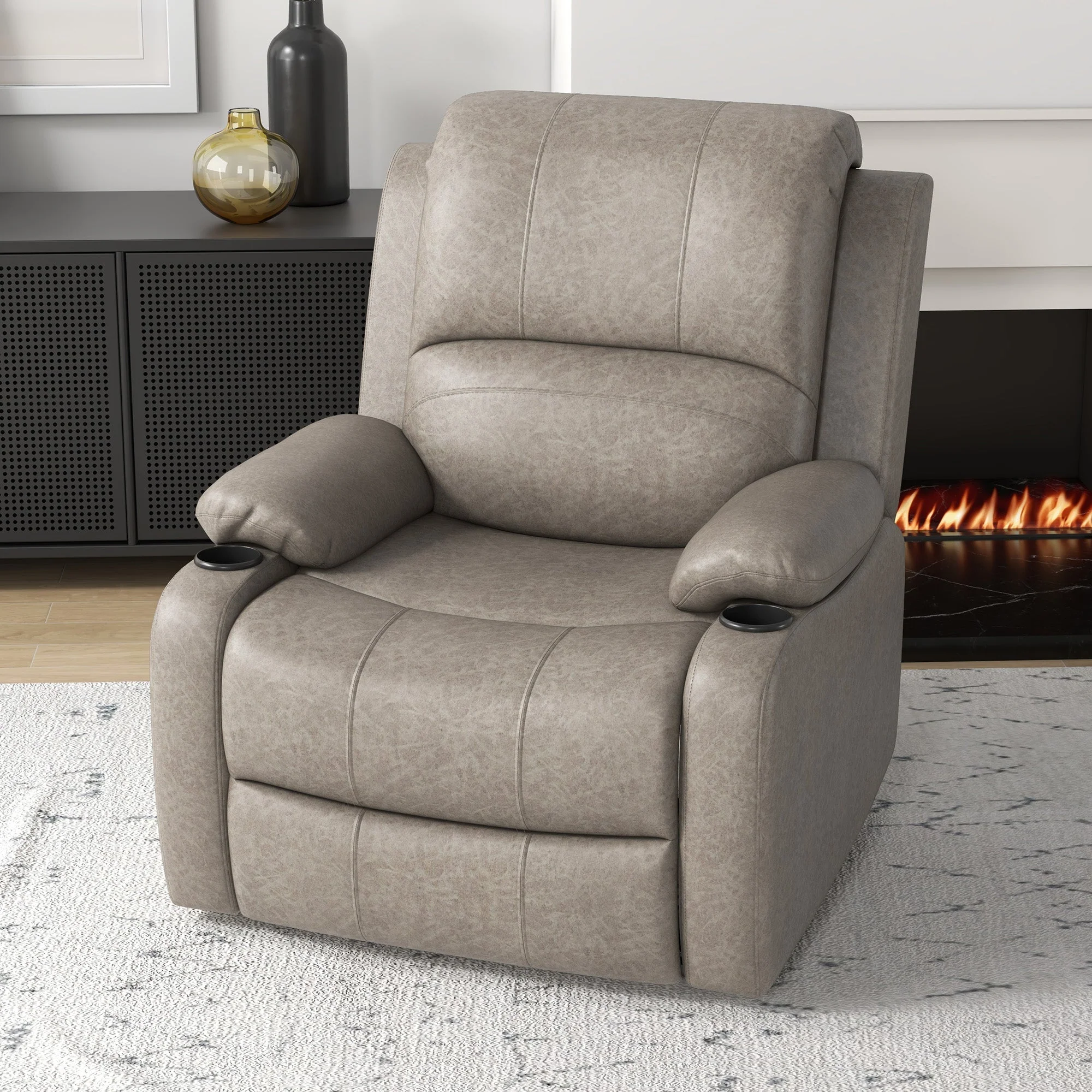 Microfibre Recliner Armchair - Image 2