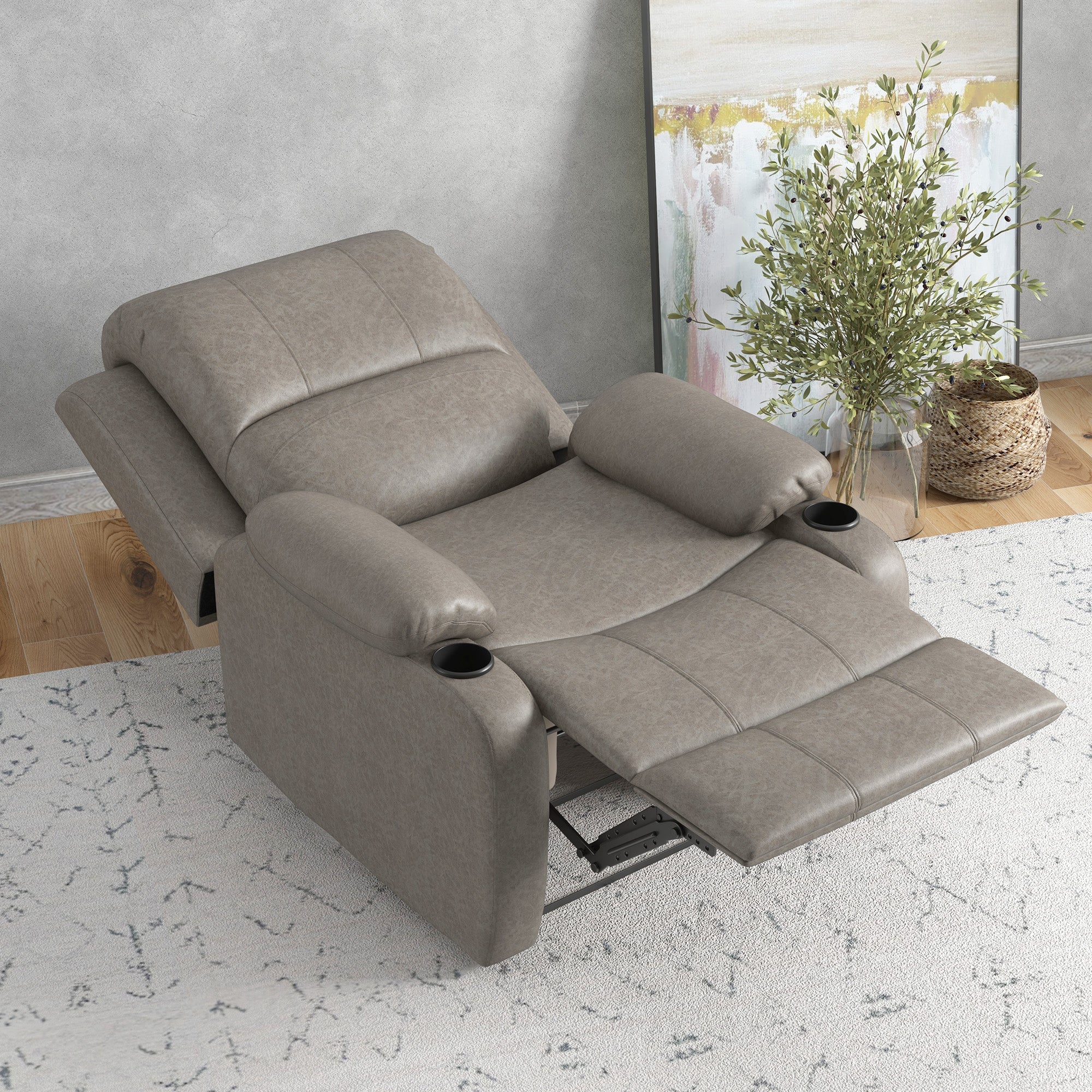 Microfibre Recliner Armchair - Image 7
