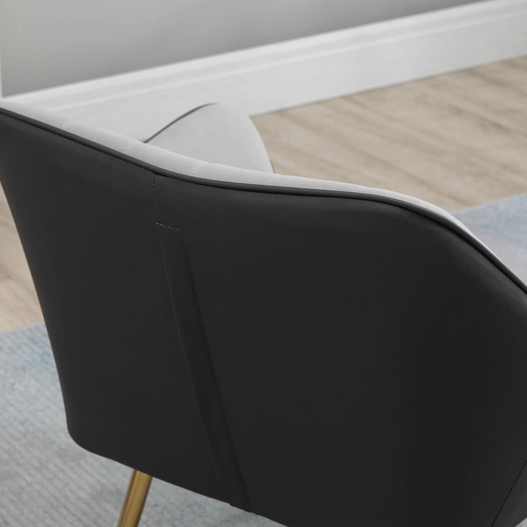 Modern Velvet Armchairs with Gold Steel Legs - Image 8