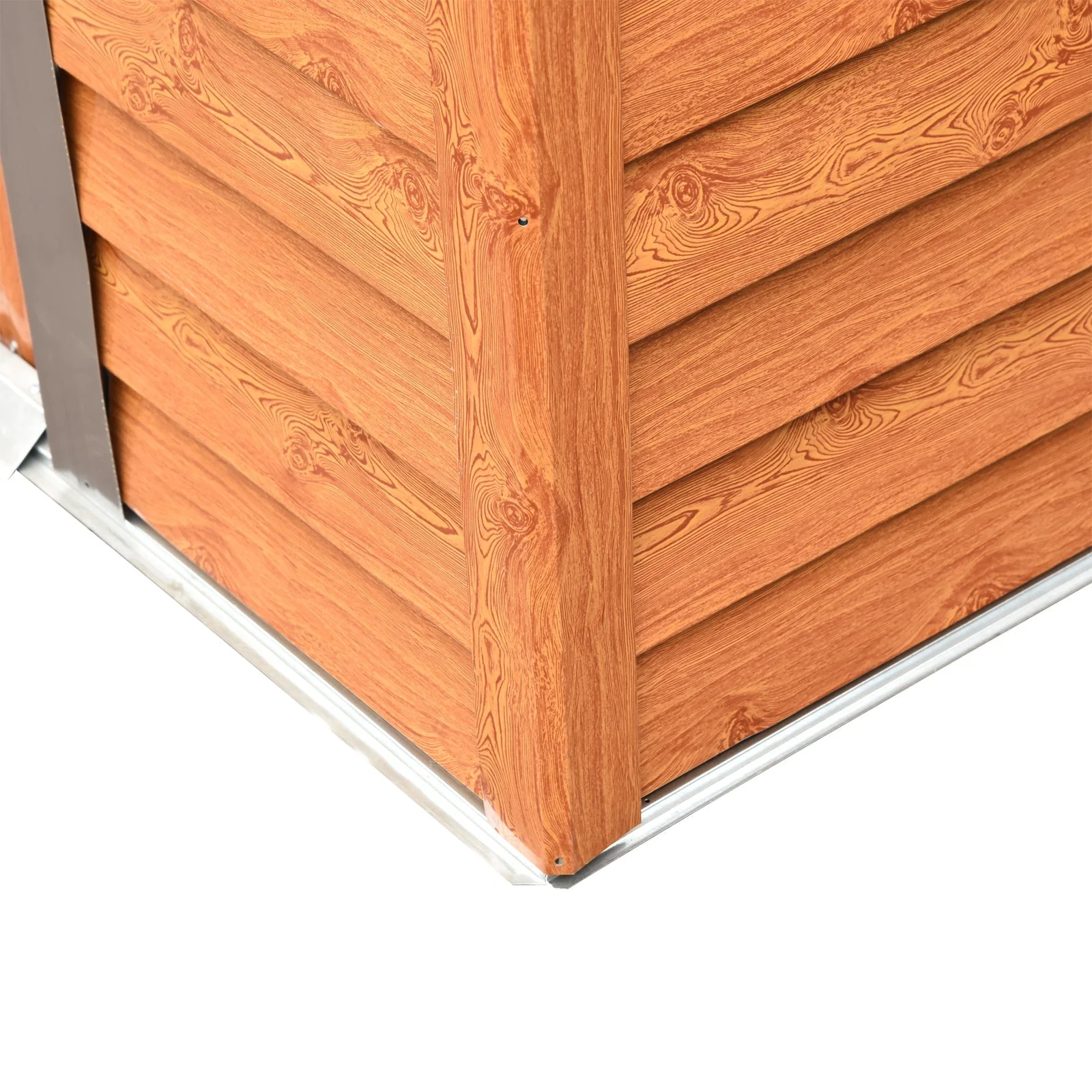Moderna 6.5 x 5.2' Double Door Apex Garden Shed With Ventilation Steel & Polypropylene Light Brown by Steadfast - Image 8