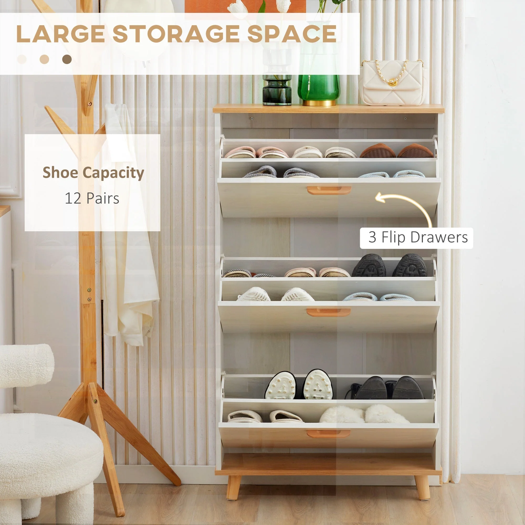 Narrow Shoe Cabinet - Image 3