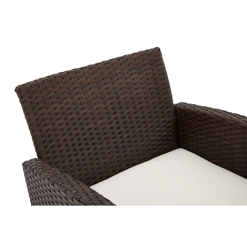 Nevada Rattan Garden Patio Dining Set by Royalcraft - 2 Seats Grey Cushions - Image 4