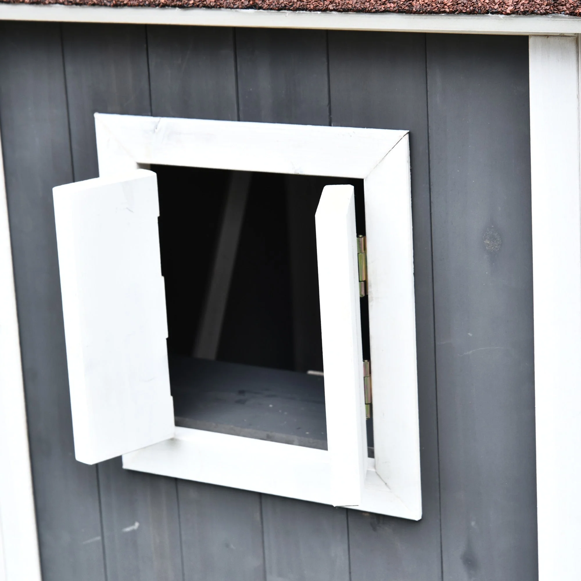 Nordic 109cm Cat House Fir Wood Grey & White by Pawhut - Image 7