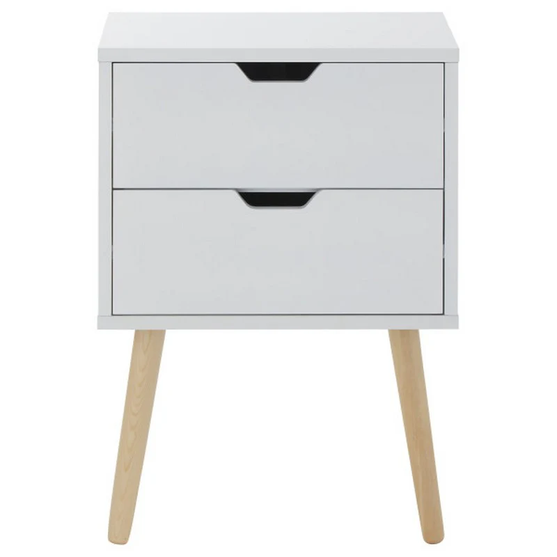 Nyborg Bedside Table White 2 Drawers - Image 6