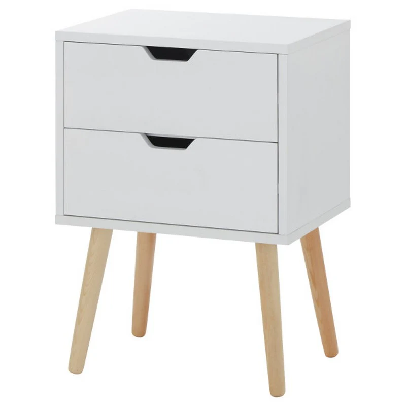 Nyborg Bedside Table White 2 Drawers - Image 8