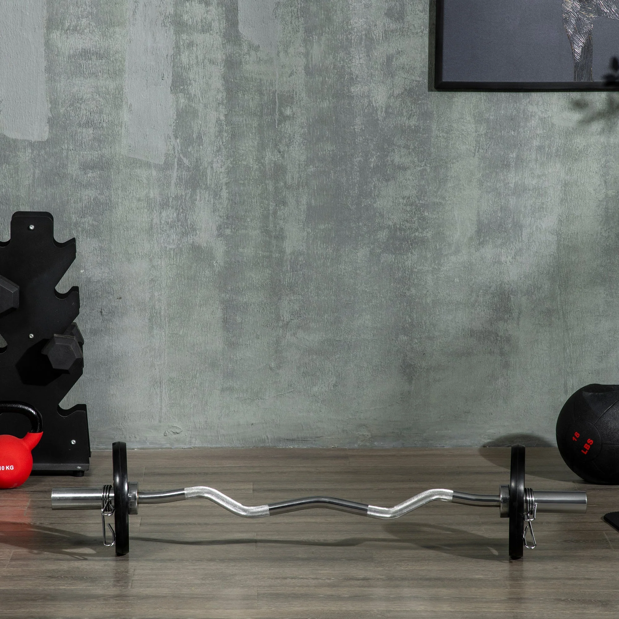 Olympic 2 x 5kg With 5cm Core Hole Weight Plates Steel & Rubber Black by Sportnow - Image 9