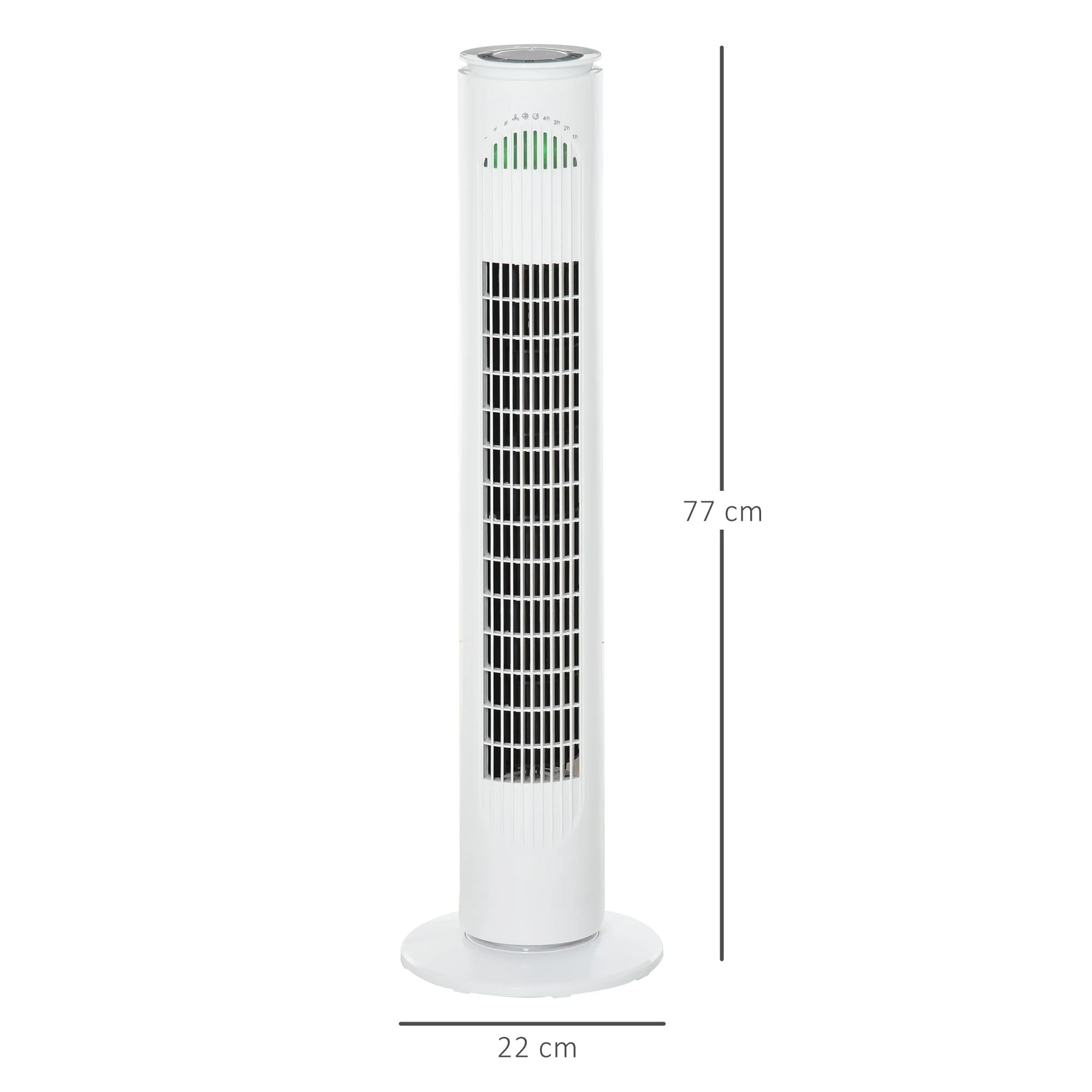 Oscillating Three Speed Tower Fan With Timer White - Image 3