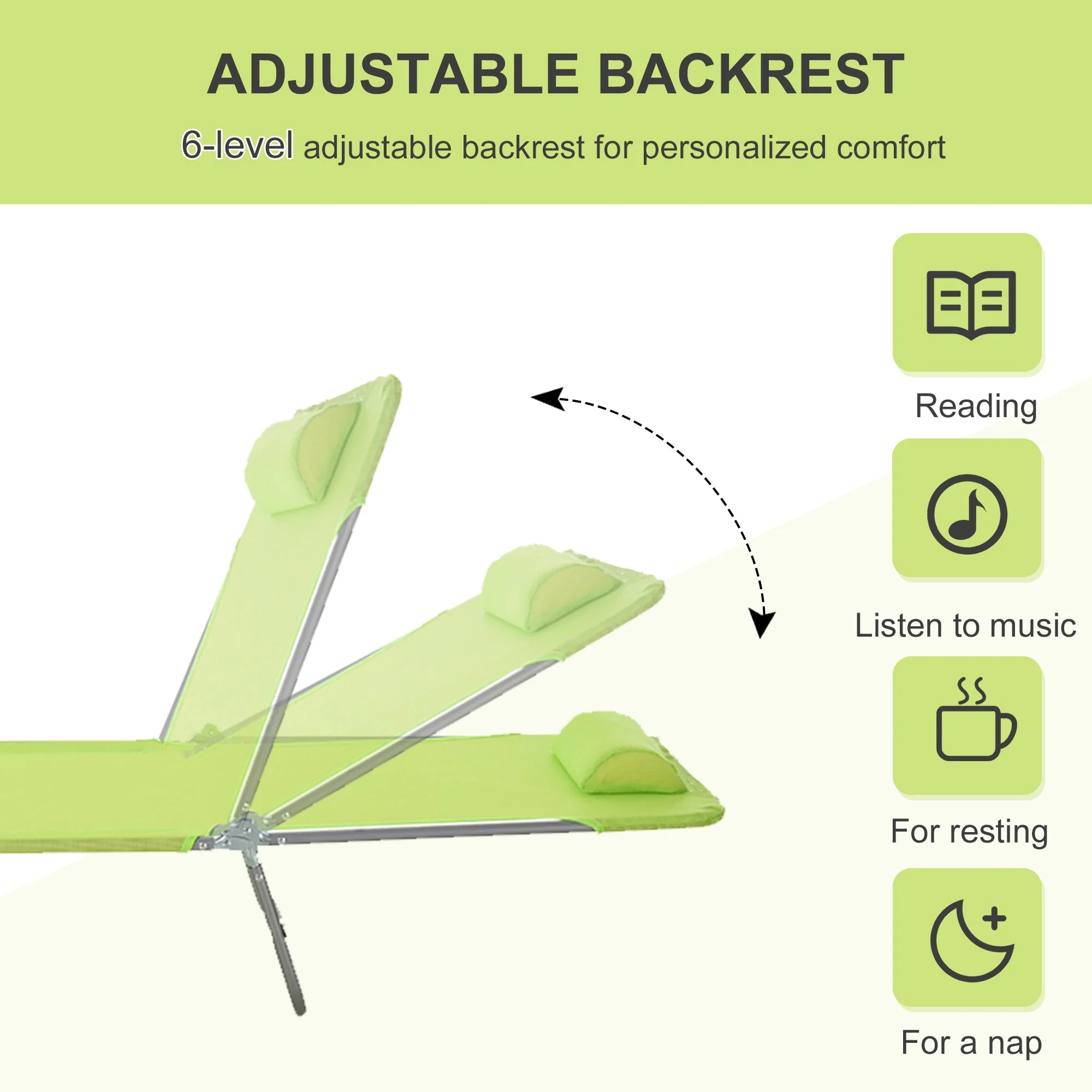Outdoor Foldable Sun Lounger - Image 4