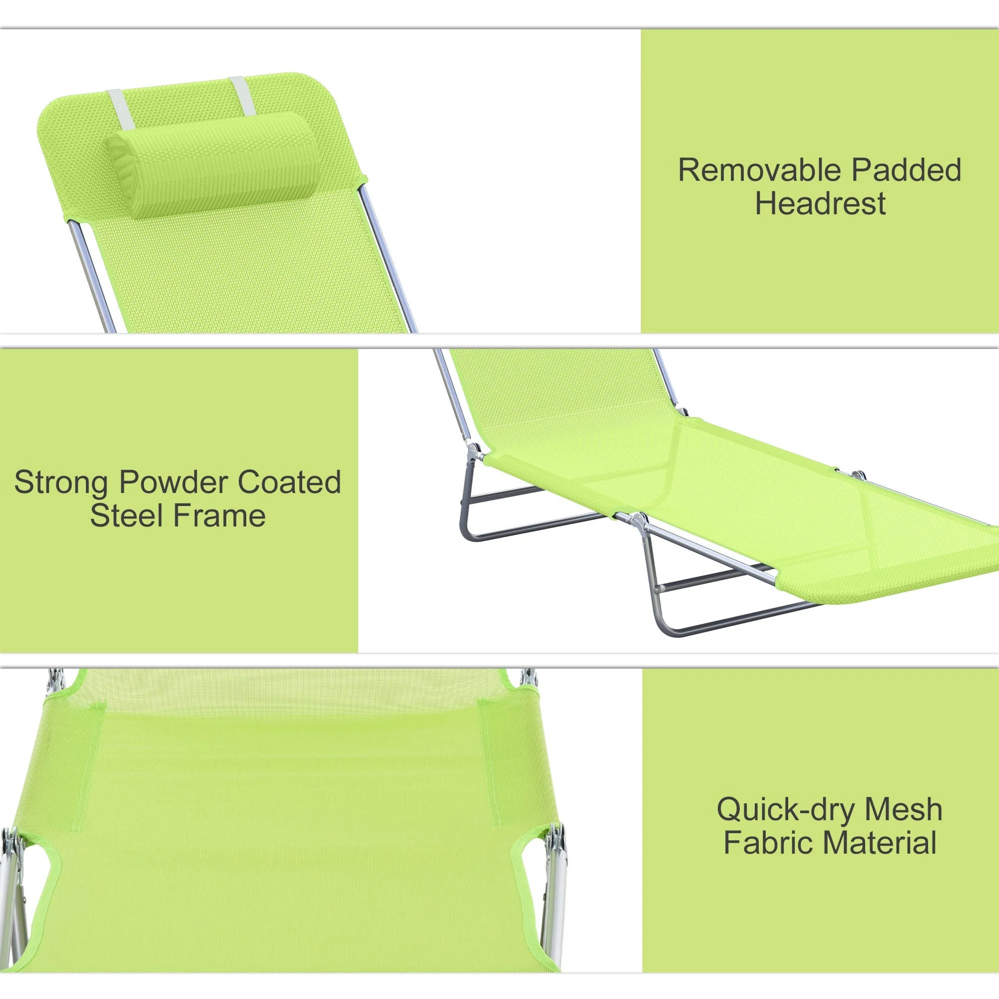 Outdoor Foldable Sun Lounger - Image 5