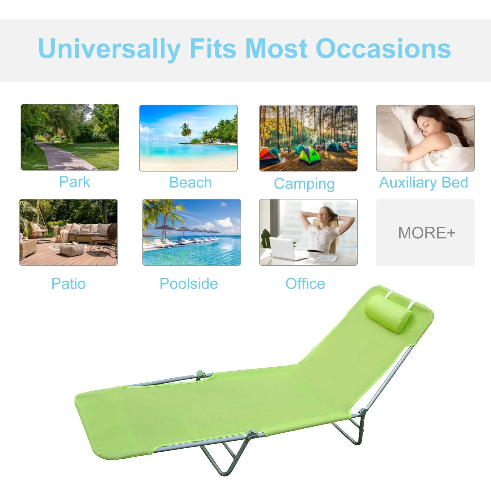 Outdoor Foldable Sun Lounger - Image 7