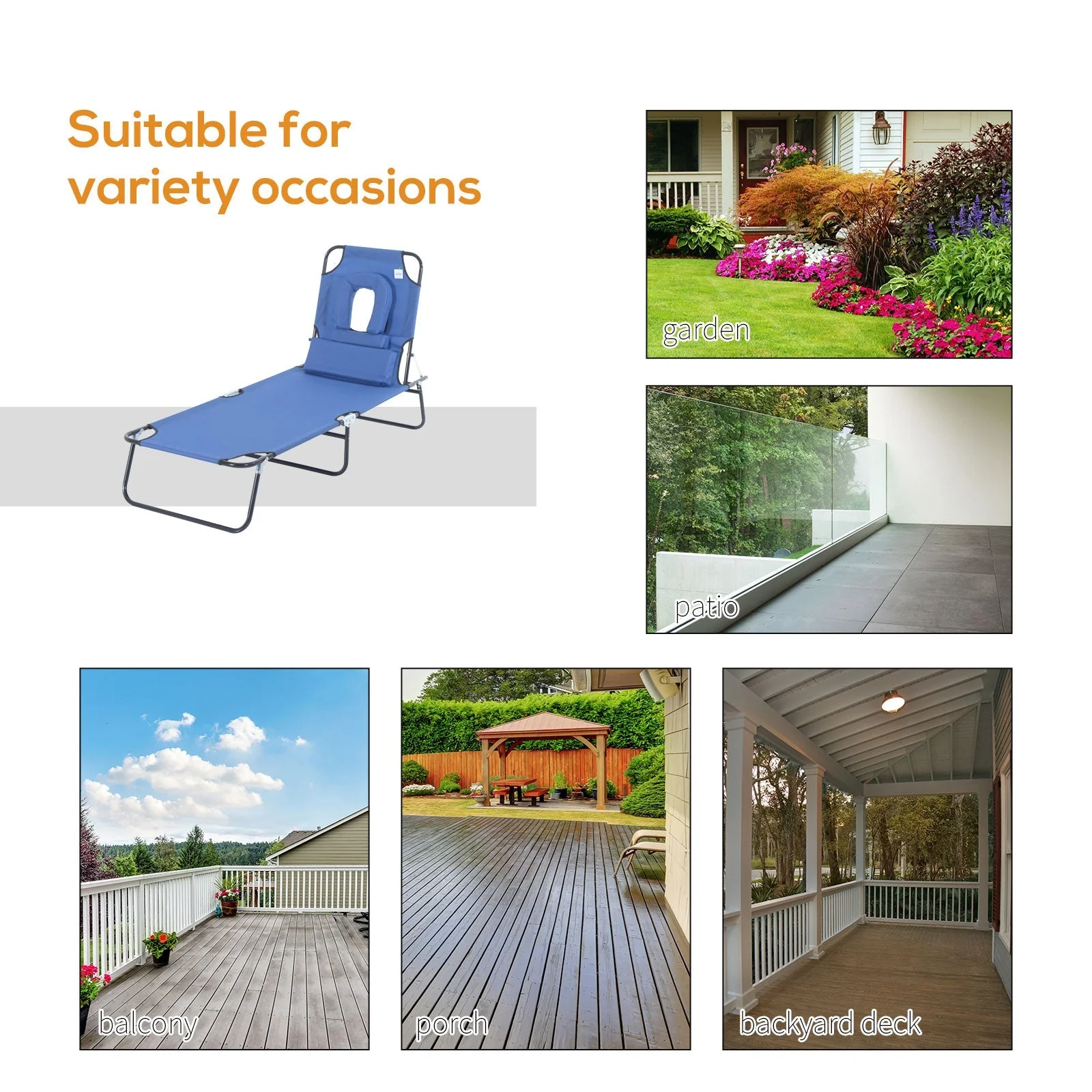 Outdoor Foldable Sun Lounger - Image 4