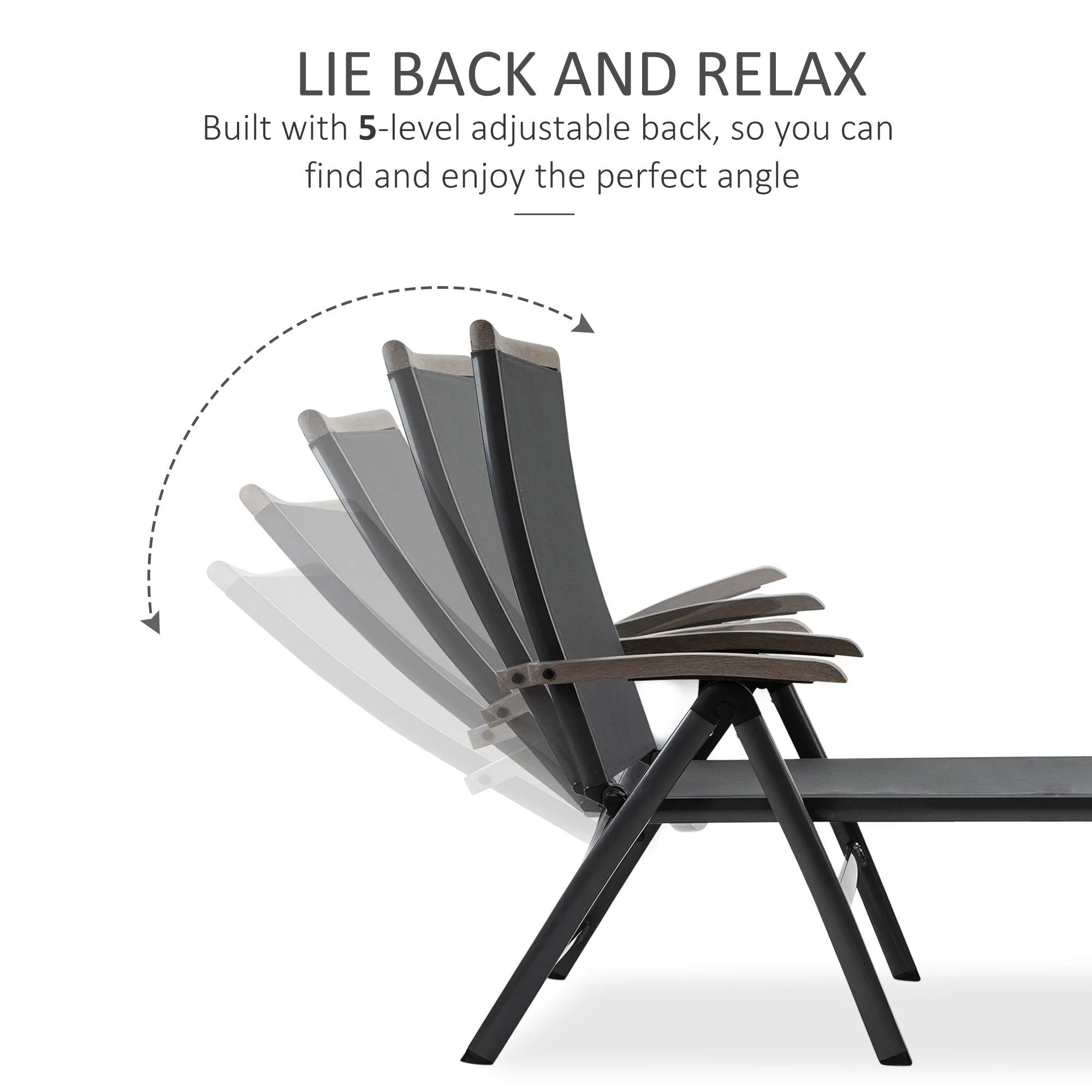 Outdoor Folding Sun Lounger - Image 4