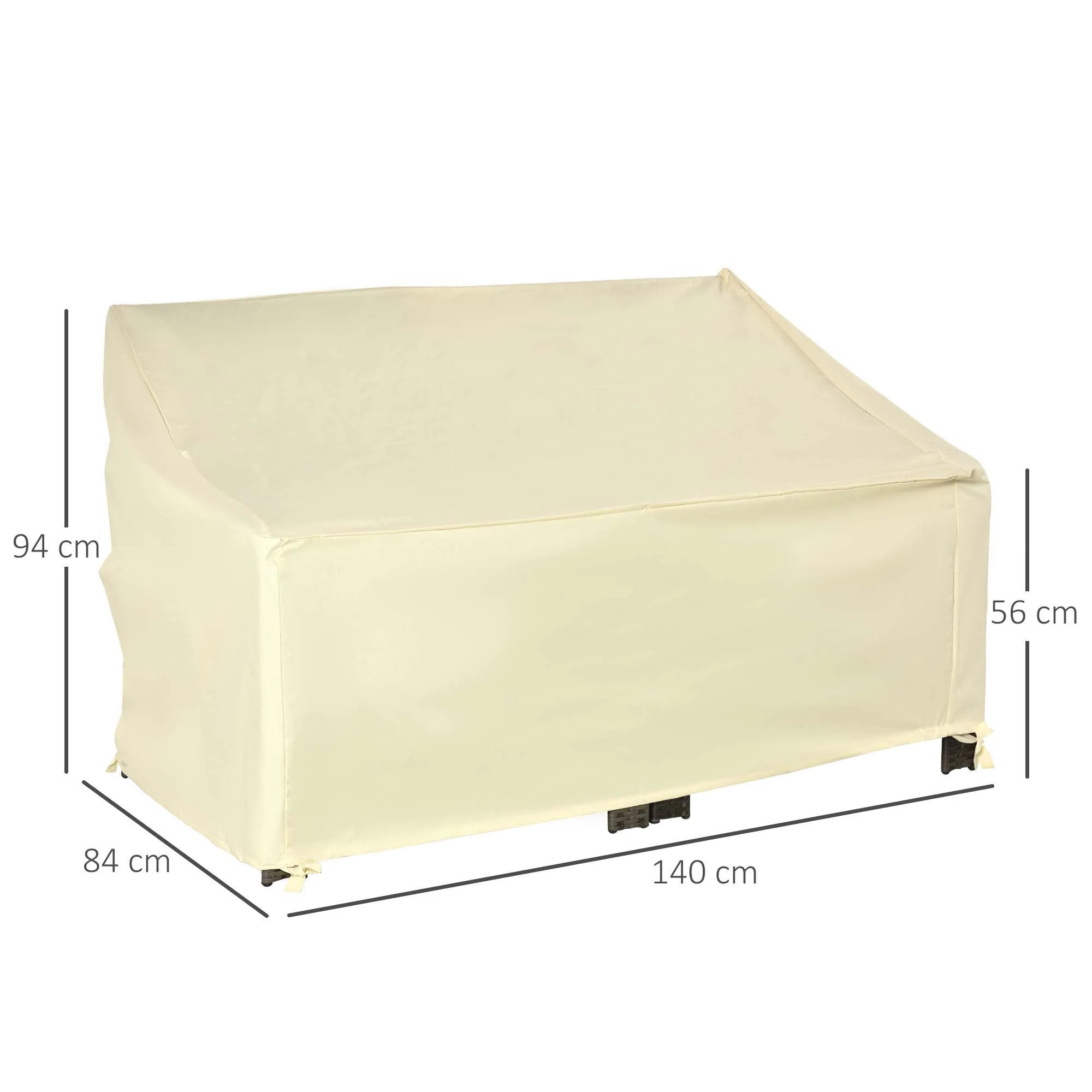 Outdoor Furniture Cover 2 Seater Waterproof Protection Tough PVC Wind Rain Dust UV Shelter - Image 2