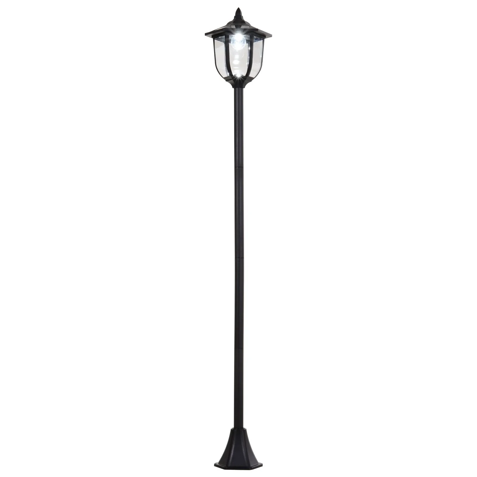 Outdoor Garden Solar Post Lamp Sensor Light LED Lantern Bollard Pathway Torch Light 1.77m Tall - Image 9