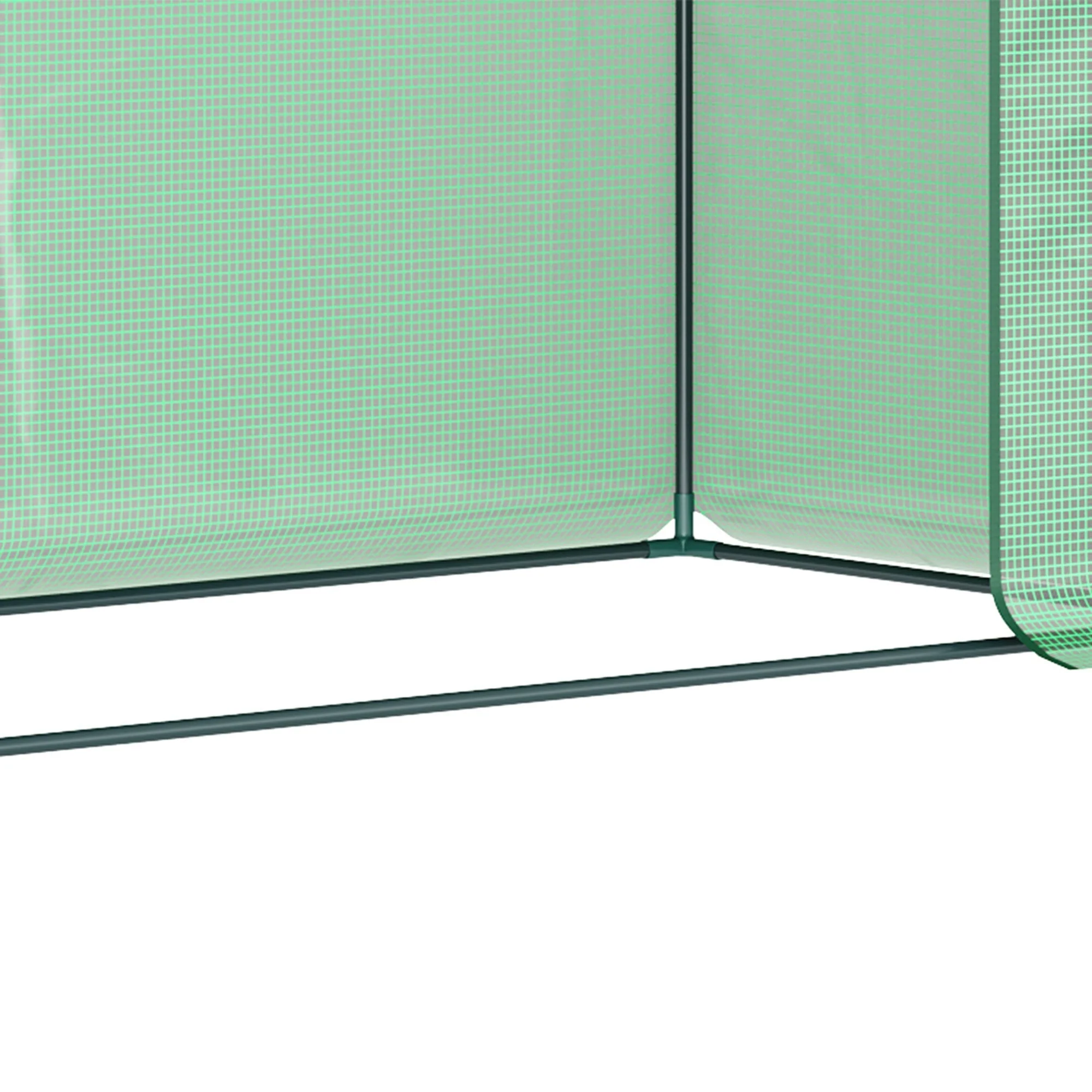 Outdoor Greenhouse Poly Tunnel Plants Reinforced Top Cover 1.98 X 0.77 X 1.49 M - Image 9