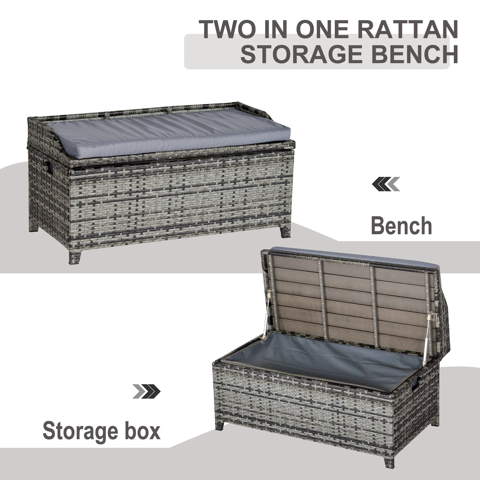 Outdoor Rattan Storage Box - Image 4